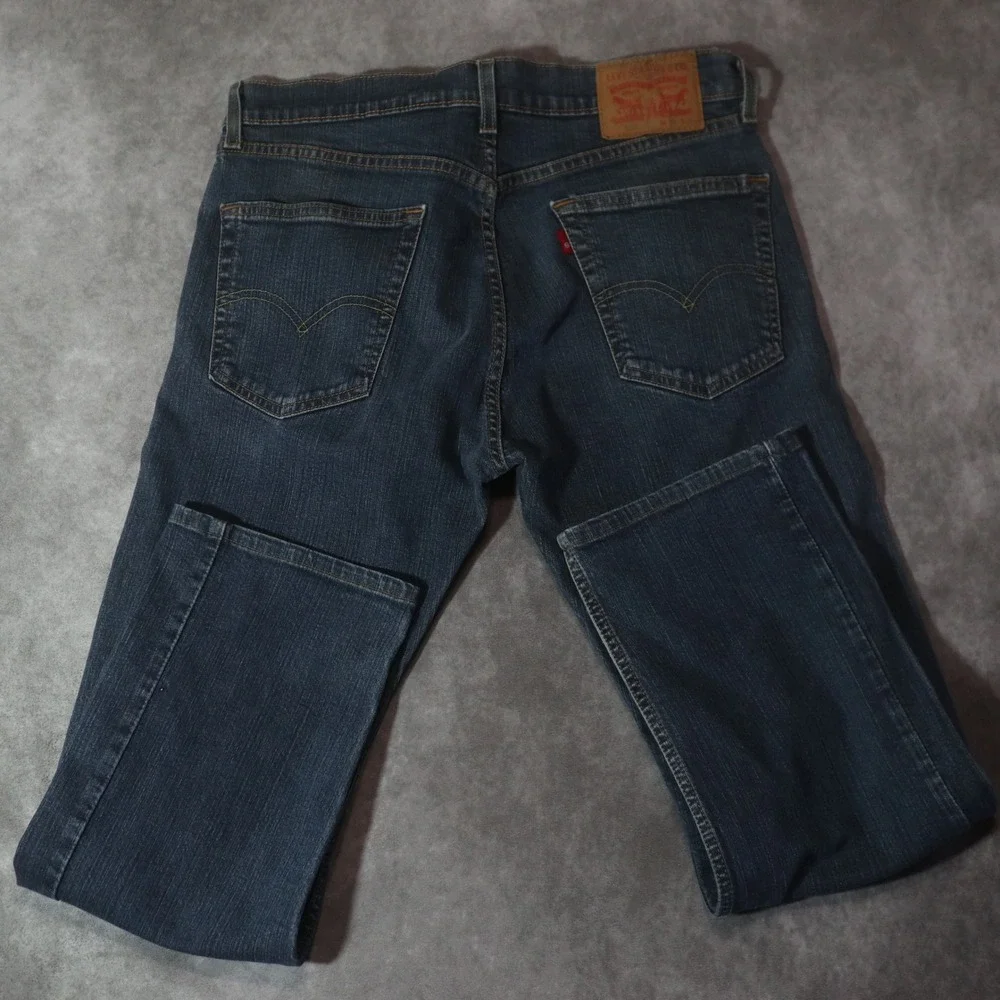 32x26 Levi's 505 Regular Fit Straight Leg Jeans Dark Wash